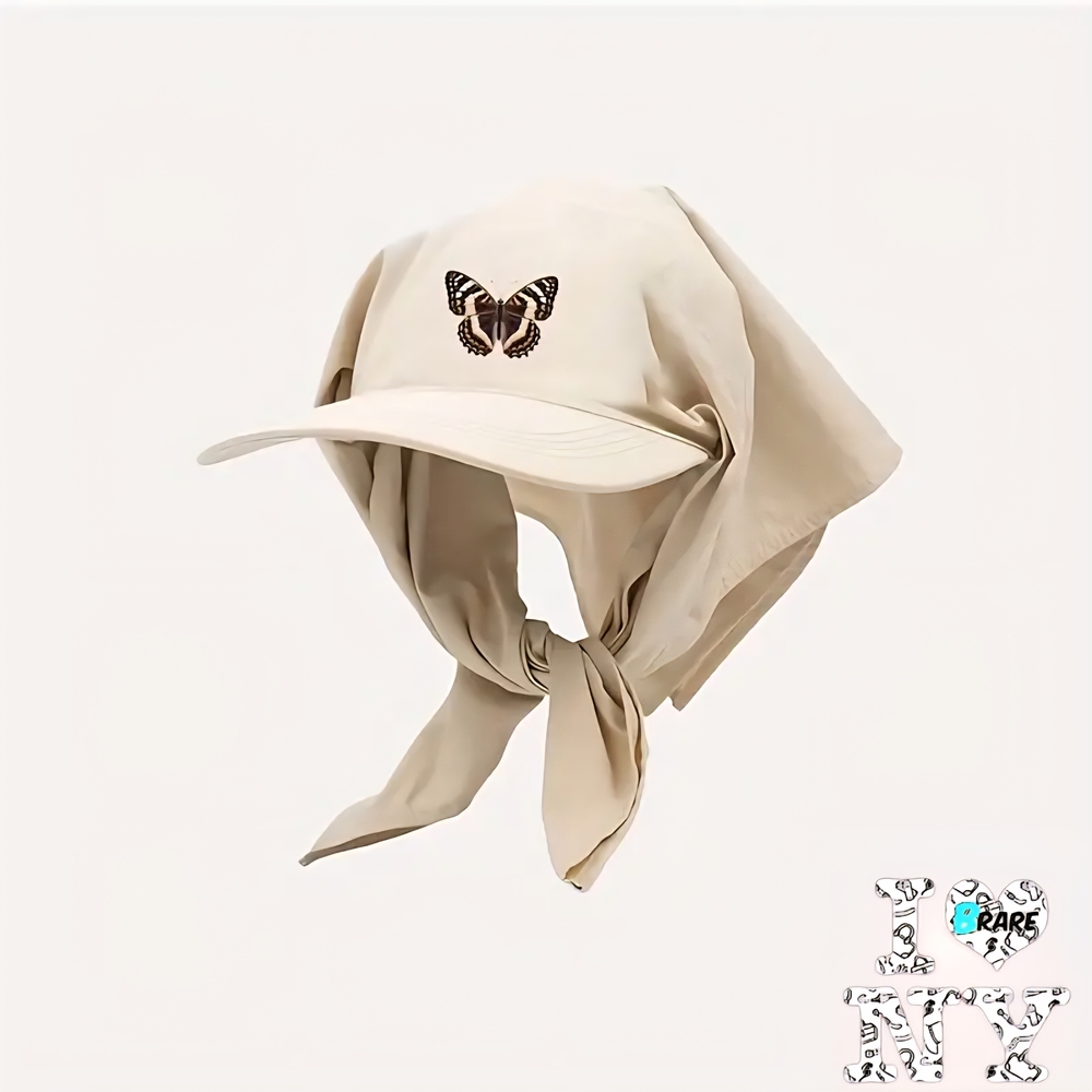 Butterfly Scarf Cap – Beige / Tan
🦋 Designed by B Rare NYC 🗽✨